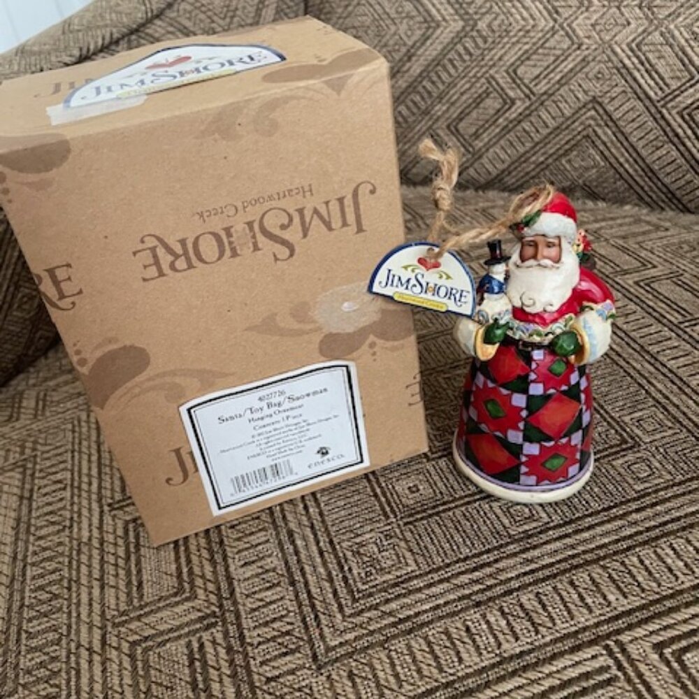Jim Shore "Santa/Toy Bag/Snoman hanging ornament